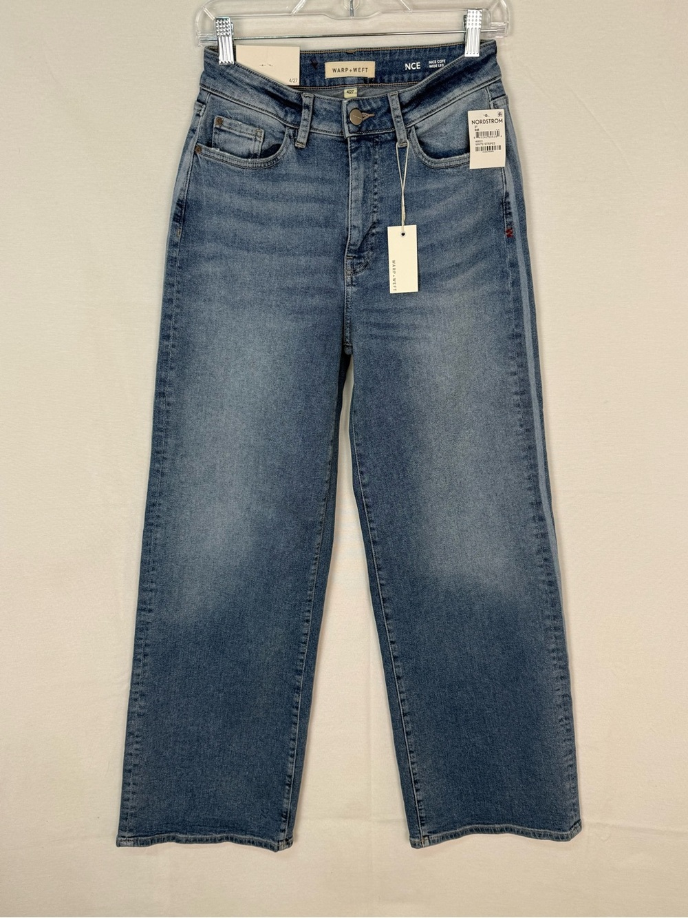 Warp + Weft High-Rise Wide Leg Jeans - Medium Blue Wash